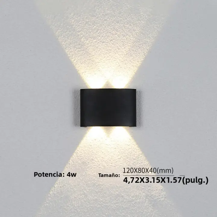 Lámpara De Pared LED Impermeable IP66 4W Iluminación Para Exterior Interior Jardín Dormitorio Sala De Estar Ascensor Moderno - 1