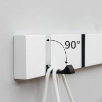 Perchero de pared plegable con 5 ganchos plegables, perchero de madera - details 0