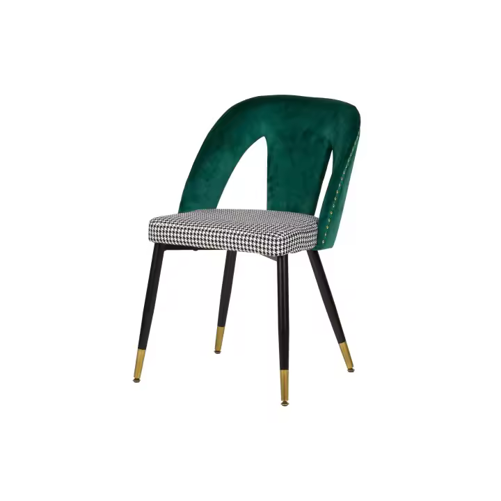 Silla Tachuelas Velvet Verde Stowe 49x54x82 Cm - 1
