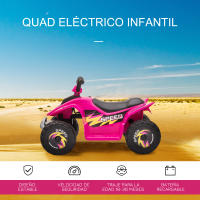 HOMCOM Quad Eléctrico para Niños de 18-36 Meses Vehículo Eléctrico Cuatrimoto a Batería 6V con Avance y Retroceso Carga Máx. 20 kg 72x40x45,5 cm Negro/Rosa/Verde - details 3