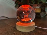 Luz Nocturna De Cristal 3D Pequeño Príncipe 6cm Con Base De Madera LED Siete Colores Regalo Para Niños Y Niñas Para Navidad - details 1