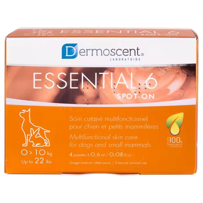 DERMOSCENT ESSENTIAL 6 PERRO SPOT ON 0-10KG 0,6ML 4PIP - 1