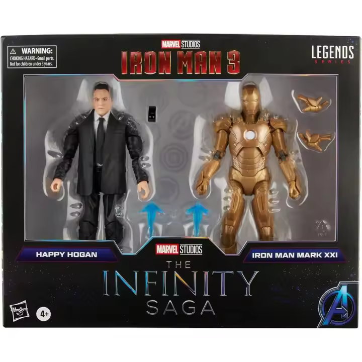 Blister 2 figuras Happy Hogan and Iron Man Mark XXI Iron Man 3 The Infinity Saga Marvel 15cmFigura  Coleccionable - Idea de Regalo- Mercancia Oficial - Juguetes para Niños y Adultos - Movies Fans - Muñeco para Coleccionistas y Exposición - 1