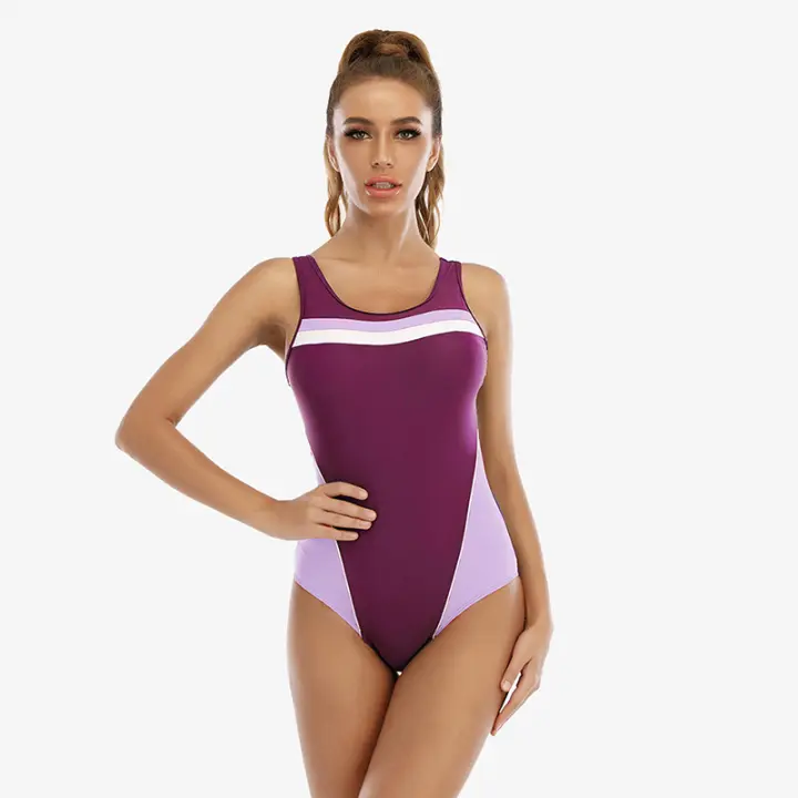 CA Bañador DE UNA Pieza para Mujer, traje de baño Deportivo, color block, Rashguard, 2025 - 1