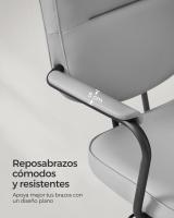 Silla Ergonómica de Escritorio con Reposabrazos Individuales - Silla Giratoria de Oficina con Inclinación y Altura Ajustable, Ideal para Dormitorio u Oficina - details 19