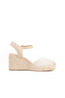 Lyla Wang alpargatas cuñas altas de espartos con plataforma mujer diseño trenzado - details 7