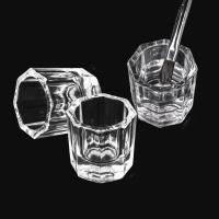 1PC Copa De Pulverizaci\u00f3n Y Líquido Para Uñas De Vidrio Acr\u00edlico Octagonal Peque\u00f1o Con Tapa Soporte De Copa Herramientas De Uñas - details 0