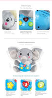 Muñeco De Peluche Educativo Para Bebés Con Sonido Y Luz Electrónica Animal De Alivio Del Cómodo Relleno De PP Adecuado Para Edades 3-12 Años - details 3