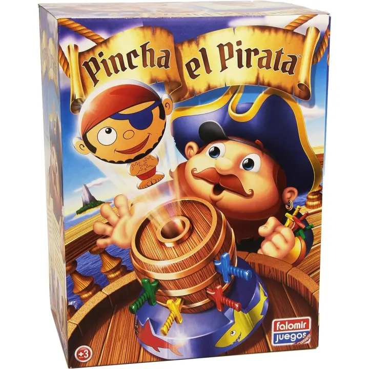 Falomir - Juego de Mesa Pincha el Pirata  Mejora la Motricidad Fina  Clásico Infalible  para 2-4 Jugadores  Edad Recomendada: 3 Años en Adelante - 1