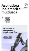 Aspirador Inalámbrico Powerful 10KPa, Portátil y Recargable with Función Soplador, Luz para Limpieza Ràpida de Autos, Asientos y Alfombras - Incluye HEPA Filter Filtros - details 0