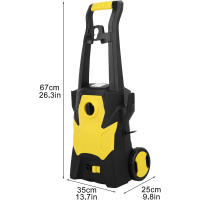 Hidrolimpiadora Eléctrica 1600W 110Bar Portátil - 6L/min con Rodillo Antideslizante para Coches, Terrazas y Jardines (Máquina Profesional de Alta Presión) - details 7