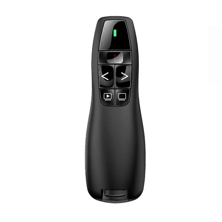 R400 Wireless Presentation Remote, 2.4 Ghz, Usb-receiver, Red Laser Pointer, 15-meter Operating Range, 6 Buttons Pc - Black - 1