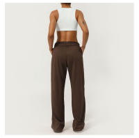 Pantalones Deportivos De Mujer Con Cintura Alta Y Bolsillo Lateral Pantalones Anchos Para Correr Y Gimnasio - details 5