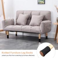 24 piezas de calcetín de silla para patas de silla, patas de muebles, almohadillas antideslizantes para patas de silla de 1 "-2" de diámetro, negro - details 2
