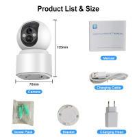Cámara IP WiFi PEGATAH 5MP Con Detección De Humanos Y Zoom Digital 10x Batería Integrada Vigilancia De Seguridad Doméstica PTZ HD Monitoreo Del Bebé - details 13