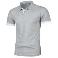 Camisa Polo Para Hombre Verano Manga Corta Ligera Con Cuello Redondo Estilo Callejero Transpirable Top Sólido De Negocios Básico - details 5