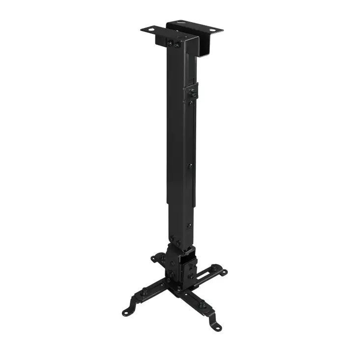Soporte de Techo para Proyector Inclinable Regulable Altura Máx 20 Kg Negro Tooq - 1