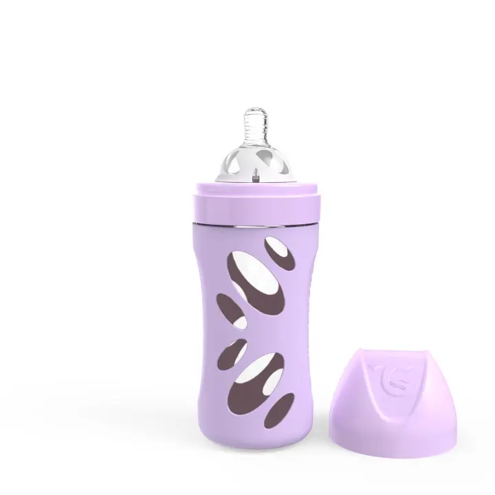 Twistshake Biberón Anticolico Cristal 260ml Pastel Morado - 1
