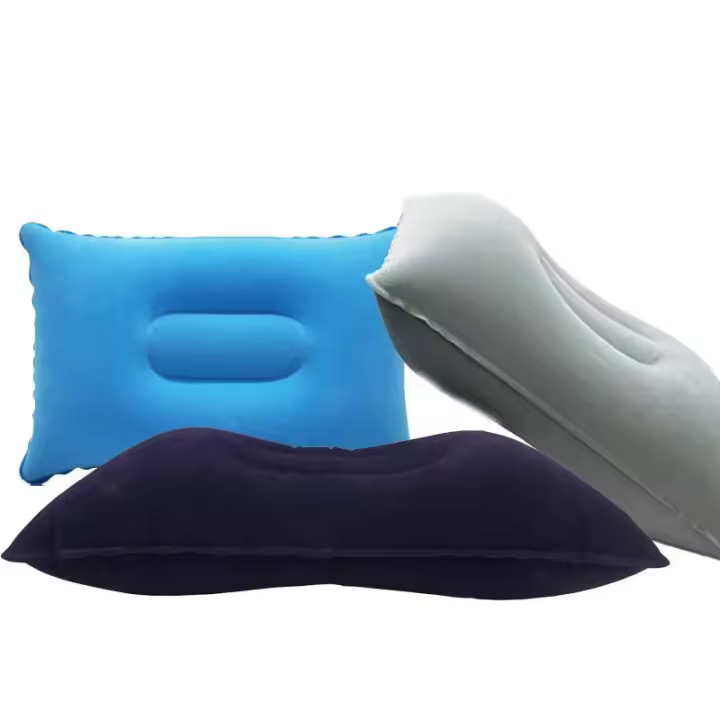 Almohada Inflable Portátil Para Viajes Y Camping Soporte De Cuello Y Espalda PVC Cómoda Para Planes Y Descanso Al Aire Libre - 1