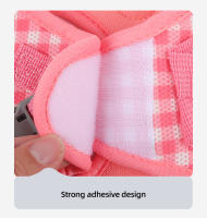 Harnés De Gatos Festivo Con Estampado De Gingham Transpirable De Poliéster Con Hebjes Metálicos Y Tirantes Reflectantes Para Caminatas Seguras - details 7