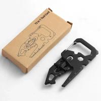 Llavero Multifuncional De Acero Inoxidable Con Abrelatas Y Anillo Para Llaves Herramienta De Camping Y Escalada Accesorios De Exterior - details 5