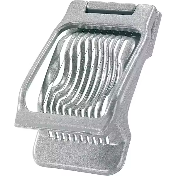 Cortador de huevos Westmark para rebanadas redondas u ovaladas, cuchillas de acero inoxidable con tensión individual, aluminio/acero inoxidable, dúplex, gris, 10202260 - 1
