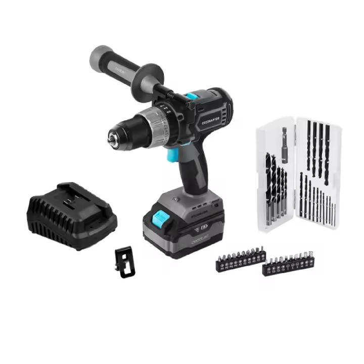 Taladro atornillador percutor con batería de 20 V y 4.000 mAh, con motor DC Brushless 4819 con tecnología sin escobillas, velocidad sin carga de 0-550 / 0-2.000 rpm, ratio de impacto de 0-8. - 1