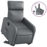 Sillón reclinable elevable cuero sintético Negro, Crema, Marrón Sillon Dormitorio Sillon Comodos Silla Relax Sillón Sofá - details 2