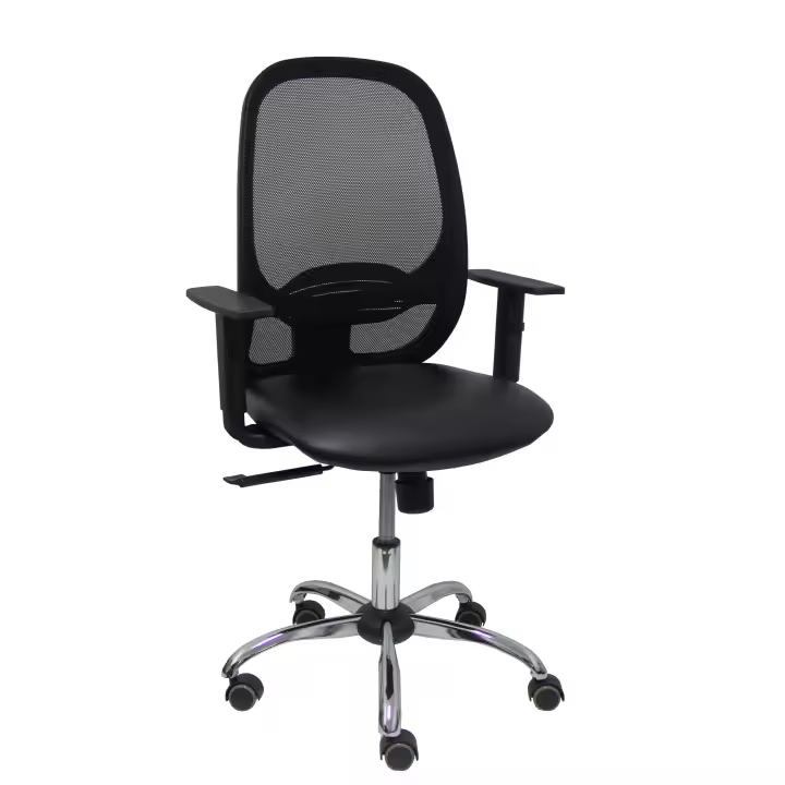 Silla de Oficina Ergonómica Piqueras Y Crespo con Brazos Regulables y Base Cromada - 1