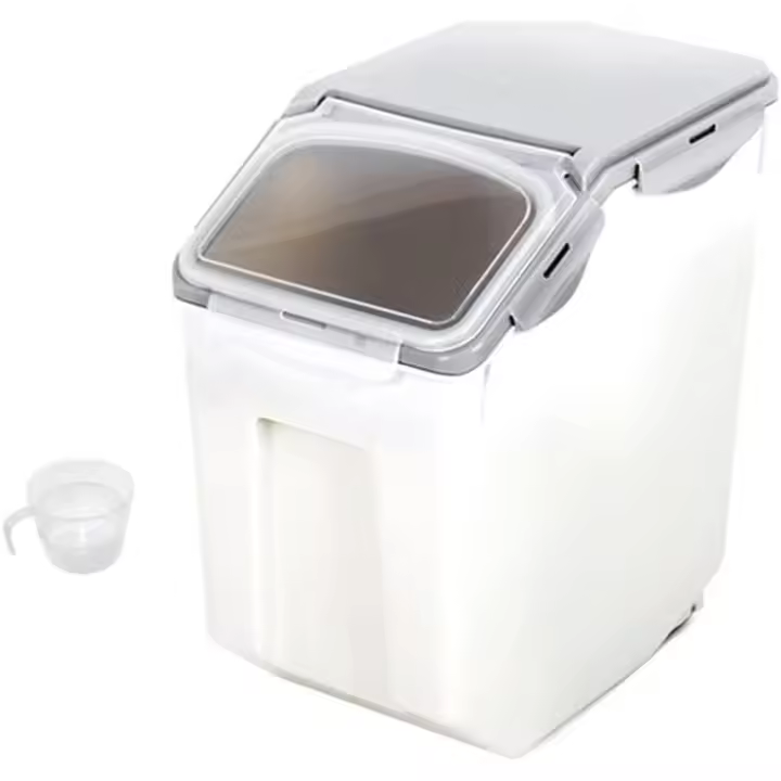 SMALLRUN  Contenedor para Pienso para Perro con Ruedas Contenedor de Alimentos para Mascotas Cierre Hermético(37 * 33 * 19cm) - 1
