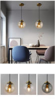 Lámpara Colgante De Vidrio LED Moderna Y Lucrecia Para Sala De Estar Comedor Dormitorio Instalación Por Cable Metálica Creativa - details 7