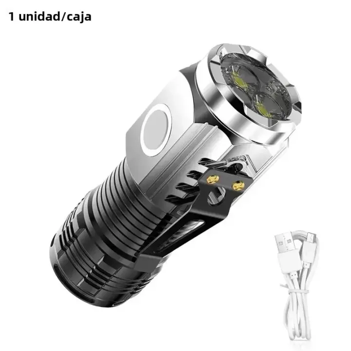 Lámpara De Mano Potente Recargable Tres Ojos Monster Mini Super Poder Para Exterior Iluminación De Longitud De Alcance - 1