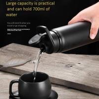 Botella De Deporte Portátil De 24 Oz En Acero Inoxidable Para Ciclismo Y Viajes Negro Vaso De Bebida Directa Para Adultos - details 3