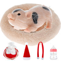 Juguete De Cerditos Mini Set De Muñecos De Silicona Accesorio De Cerdita Reborn Lindo Y Realista Para Recién Nacidos Regalo Para Niños - details 4