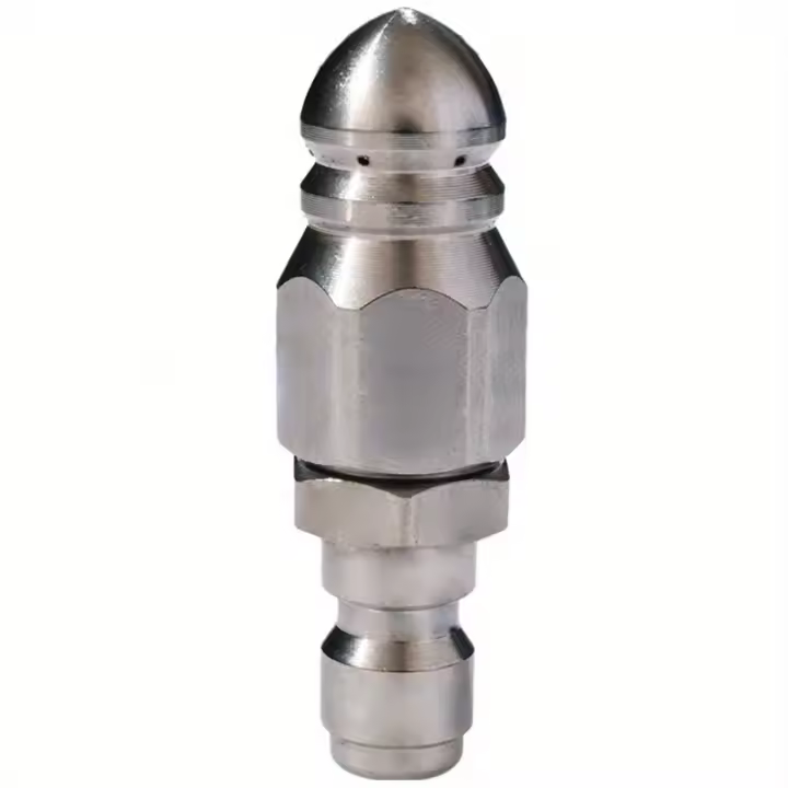 Boquilla De Agua a Alta Presión Acero Inoxidable 1/4'' Herramienta De Limpieza Para Desagües Con Conector Rápido Y Válvula De Drenaje - 1