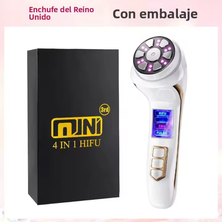 Mini Máquina HIFU 4 En 1 3ra Generación Masajeador Facial Y Corporal Con Pulso De EMS Ultrasonido Dispositivo De Belleza USB Cargador - 1