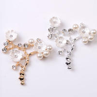 5Pcs Abalorios De Perlas Doradas Creativas Para Manualidades Joyería DIY Broche De Hoja Estilo Botón Accesorios Para Collares Y Aretes - details 12