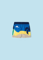 Mayoral Bañador Bermuda de Niño en Color Azul Marino, Amarillo, Verde y Naranja con Goma y Cordón en la Cintura - Estampado Veraniego Representando un Hermoso Paisaje Playero - Ideal para Disfrutar del Verano con Estilo y Comodidad - details 1