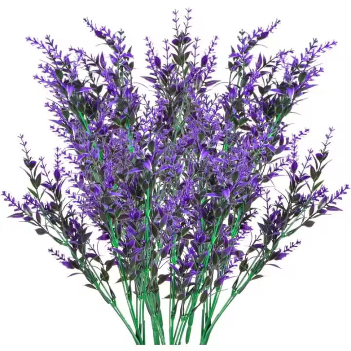 Fleurs de Lavande Artificielles, Bouquet Fleur Artificielle Decor, Fausse Plantes Artificielles pour Interieur Extérieur Mariage - 1