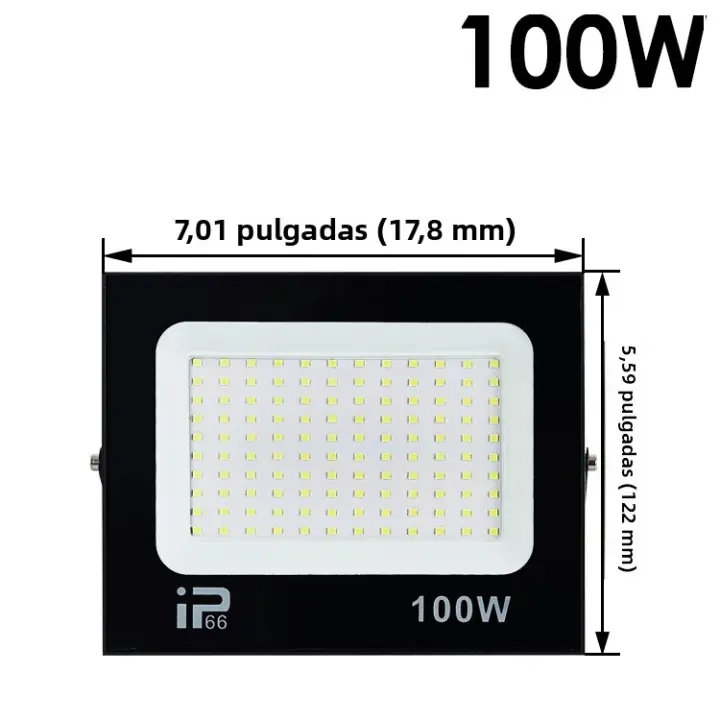 Proyector De Luz LED Impermeable IP66 10W 20W 30W 50W 100W Para Exterior Iluminación De Pared Garage Gimnasio Calle 6500k Moderno - 1