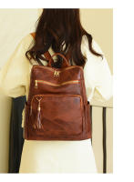 Nueva mochila de cuero, estilo retro, informal, de gran capacidad, con múltiples compartimentos para Mujer - details 9