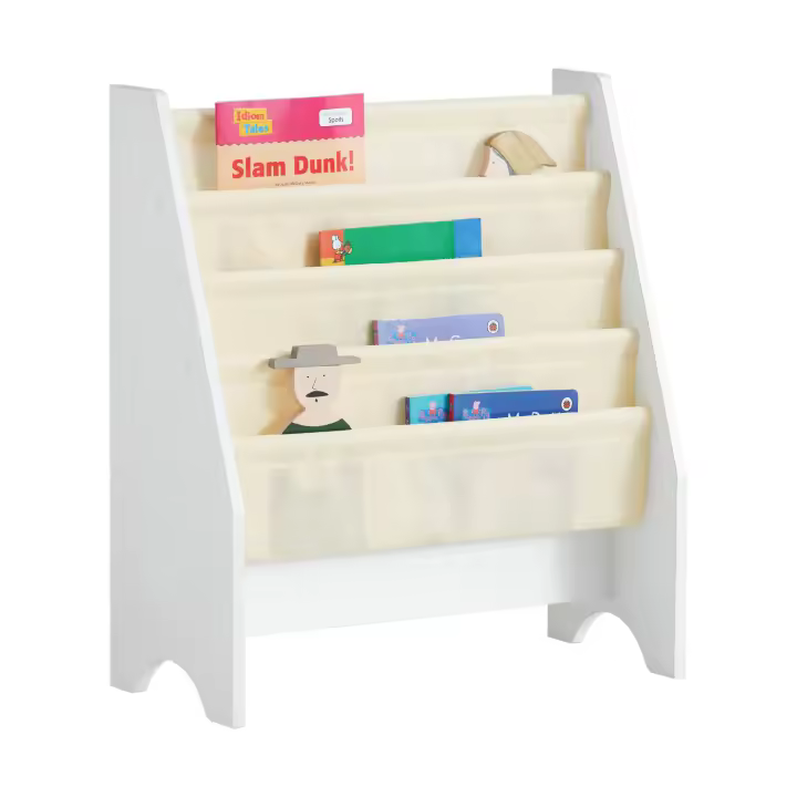 SoBuy Librería Infantil para Niños con 4 Estanterías, Estantería Estándar Infantil,Blanco/Beige,H71cm, FRG225-W,ES - 1