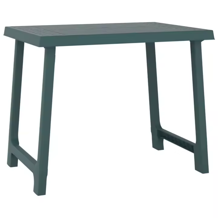 Mesa de camping con aspecto de Madera PP Verde 79x56X64 cm - 1