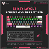 Teclado De Juego Profesional ONIKUMA Con Retroiluminación RGB 61 Teclas Teclado Mecánico Cubiertas Mate Para PC Cableado Portátil - details 3
