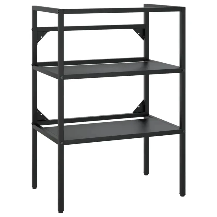 Estructura de lavabo de Hierro Negro 59x38x83 cm - 1