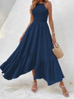 Vestido De Verano Asimétrico Para Mujer Con Tirantes Sin Mangas Vestido A-Line Negro Sexy Y Club De Playa Vestidos De Verano Mujer - details 13