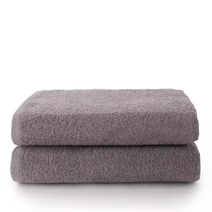 Set 2 Toallas baño (70x140) Gris, El mejor textil para tu hogar, Fijalo - 1