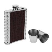 Flasque De Acero Inoxidable 8oz Con Bolsillo Para Bebidas Alcohólicas Y Vino Regalo Para Hombres Viaje Y Turismo Con Caja - details 4