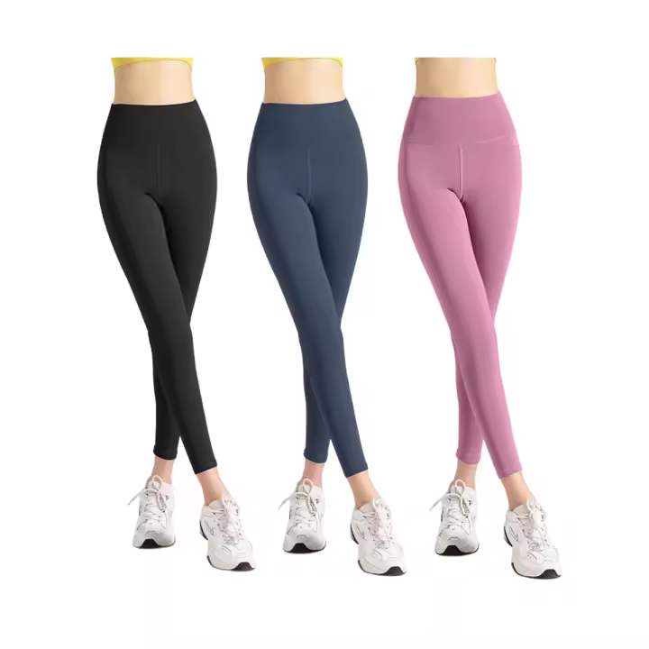 Pack Ahorro 3 Piezas FREES COPES Leggings  seamless yoga leggings de Yoga Negro+Azul+Rosa - 1