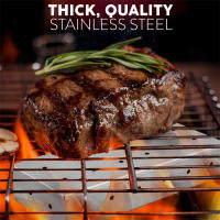 LMETJMA Caja De Fumador Para Barbacoa a Gas O Carbón Acero Inoxidable Caja De Humo Para Asar Con Maderas JT43 Resistente Al Calor Fácil De Limpiar - details 4